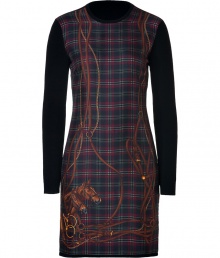 Lend an elegant equestrian finish to your timeless-classic looks with Ralph Lauren Blacks silk front cashmere sweater dress - Round neckline, long sleeves, black cashmere sleeves and back, pull-over style - Loosely fitted - Wear with opaque tights and sleek leather knee-high boots Lend an elegant equestrian finish to your timeless-classic looks with Ralph Lauren Blacks silk front cashmere sweater dress - Round neckline, long sleeves, black cashmere sleeves and back, pull-over style - Loosely fitted - Wear with opaque tights and sleek leather knee-high boots