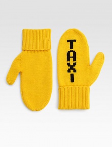 Snag that cab in these classic wool mittens stamped with the word taxi on the palm.Merino Wool7 longHand washImported Snag that cab in these classic wool mittens stamped with the word taxi on the palm.Merino Wool7 longHand washImported