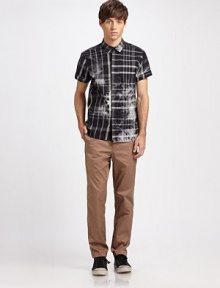 A unique print that will definitely garner compliments and everyday comfort combine to create the perfect shirt.Button frontAbout 29 from shoulder to hemCottonMachine washImported A unique print that will definitely garner compliments and everyday comfort combine to create the perfect shirt.Button frontAbout 29 from shoulder to hemCottonMachine washImported
