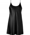 Sophisticated black silk chemise - This simple yet sexy chemise is comfortable and boudoir-ready - Clean and classic shape in luxurious black silk  - Made by La Perla, the high-end lingerie company loved by A-list celebrities