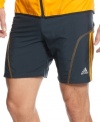 You'll be a man on the run, and a comfortable one too, with these CLIMALITE running shorts from adidas.