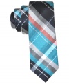 Colors take any outfit to the next level-amp up your everyday with this plaid tie from Penguin.