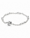 PANDORA's perfectly balanced sterling silver chain bracelet accommodates up to five of your favorite clips.