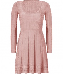 Perfect for dressy days at the office, Missoni Ms knit dress is an understated chic take on the brands iconic look - Scoop neckline, long sleeves, spaghetti strap lining - Fitted bodice, full skirt - Pair with heels and a sleek leather tote Perfect for dressy days at the office, Missoni Ms knit dress is an understated chic take on the brands iconic look - Scoop neckline, long sleeves, spaghetti strap lining - Fitted bodice, full skirt - Pair with heels and a sleek leather tote