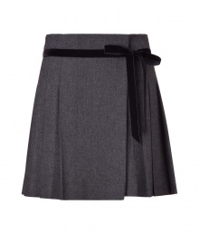 A fun and flirty take on this timeless staple separate, Valentino R.E.D.s wool herringbone kilt-style skirt is a must for tailored work looks - Wrapped front with snap closure at waist, velvet self-tie sash - Mini-length - Team with cashmere pullovers, flats and a carryall tote for work A fun and flirty take on this timeless staple separate, Valentino R.E.D.s wool herringbone kilt-style skirt is a must for tailored work looks - Wrapped front with snap closure at waist, velvet self-tie sash - Mini-length - Team with cashmere pullovers, flats and a carryall tote for work