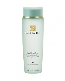 Refreshing toning lotion instantly refines and purifies. A fresh new sensation for oily skin. This refreshing, mattifying toning lotion instantly refines and purifies as it eliminates shine. Controls oil for hours with oil-absorbing powders. Primes skin to achieve maximum results from the skincare that follows. The Sparkling Clean collection was created specifically for oily skin, with a combination of oil-controlling ingredients plus a purifying botanical blend, anti-irritants and hydrators. Skin feels squeaky clean but isn't stripped of vital moisture. PURIFYING EXTRACTS: Lemongrass, Cucumber, Lotus Flower. Refreshing toning lotion instantly refines and purifies. A fresh new sensation for oily skin. This refreshing, mattifying toning lotion instantly refines and purifies as it eliminates shine. Controls oil for hours with oil-absorbing powders. Primes skin to achieve maximum results from the skincare that follows. The Sparkling Clean collection was created specifically for oily skin, with a combination of oil-controlling ingredients plus a purifying botanical blend, anti-irritants and hydrators. Skin feels squeaky clean but isn't stripped of vital moisture. PURIFYING EXTRACTS: Lemongrass, Cucumber, Lotus Flower.