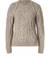 Recently relaunched with a fashion-forward aesthetic, Belstaffs take on modernized knitwear makes the cable knit pullover a downtown-approved must-have essential - Crew neck, chunky cable knit pattern, slim fit, ribbed cuffs and hem - Pair with cropped trousers and statement platforms