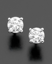 A style staple that will add glamour for years to come. A timeless piece, these stud earrings highlight certified, near colorless, round-cut diamonds (1/2 ct. t.w.). Crafted in 14k white gold. Approximate diameter: 4 mm. A style staple that will add glamour for years to come. A timeless piece, these stud earrings highlight certified, near colorless, round-cut diamonds (1/2 ct. t.w.). Crafted in 14k white gold. Approximate diameter: 4 mm.
