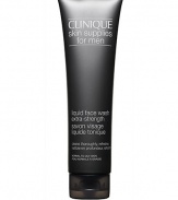 Liquid Face Wash Extra Strength. Formulated by Clinique's guiding dermatologists to gently yet thoroughly cleanse the face and neck. Leaves skin feeling fresh, comfortable, never tight or dry. Preps skin for a comfortable shave. For normal/oily skin. 5 oz. 