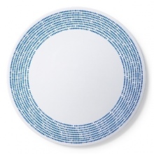 A pattern of alternating dots rounds the perimeter of this melamine dinner plate, perfect for hosting your barbeque feasts and pastas from the kitchen. A pattern of alternating dots rounds the perimeter of this melamine dinner plate, perfect for hosting your barbeque feasts and pastas from the kitchen.