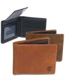 Handsome and smooth looking bifold passcase wallet by Timberland.