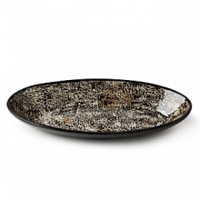 Used in an artistic way, inlaid eggshells make up a unique design. Lacquered to a high shine, the exotic result adds style and drama to settings. Used in an artistic way, inlaid eggshells make up a unique design. Lacquered to a high shine, the exotic result adds style and drama to settings.