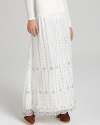 Take romance to the next level in this Free People maxi skirt, rendered in lace and dusted with scintillating sequins on a semi-sheer silhouette.