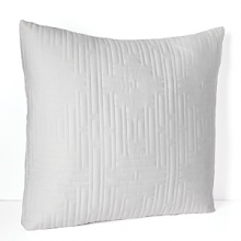 With its clean lines and geometric pattern, this European sham adds a contemporary-chic look to the bed. With its clean lines and geometric pattern, this European sham adds a contemporary-chic look to the bed.