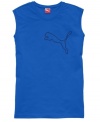 Give yourself a little extra room to move with this sleeveless tee from Puma.