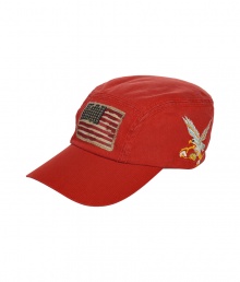 Bring sporty style to your causal look with this cap from Polo Ralph Lauren - American flag front patch, eagle side patch - Pair with a short sleeve henley and straight leg jeans Bring sporty style to your causal look with this cap from Polo Ralph Lauren - American flag front patch, eagle side patch - Pair with a short sleeve henley and straight leg jeans