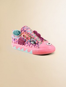 Get into the swim of things with this animated pair of vibrant kicks featuring a whimsical, flirty fish.Slip-onCanvas upperCanvas liningRubber soleTraditional Chuck insoleImported Get into the swim of things with this animated pair of vibrant kicks featuring a whimsical, flirty fish.Slip-onCanvas upperCanvas liningRubber soleTraditional Chuck insoleImported