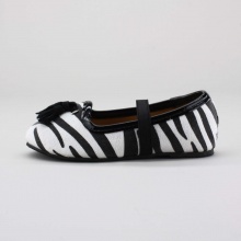 Keep her tiny little feet looking stylish and cute with these ballerina flats. Features an animal print textile upper with elasticized band for a stylish easy slip on fit. Imported. Keep her tiny little feet looking stylish and cute with these ballerina flats. Features an animal print textile upper with elasticized band for a stylish easy slip on fit. Imported.