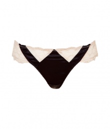 Stella McCartney brings her high fashion aesthetic to intimates with delicate vintage detailing and subtly sexy cuts - Black silk with lace-detailed waistband, subtle decorative trim - Wear with a camisole for seductive lounging or under your favorite dress Stella McCartney brings her high fashion aesthetic to intimates with delicate vintage detailing and subtly sexy cuts - Black silk with lace-detailed waistband, subtle decorative trim - Wear with a camisole for seductive lounging or under your favorite dress