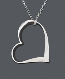 Matters of the heart are simple - and simply beautiful - with this uncomplicated necklace. Heart pendant by Giani Bernini crafted in sleek ribbons of sterling silver. Approximate length: 18 inches. Approximate drop: 1 inch. Matters of the heart are simple - and simply beautiful - with this uncomplicated necklace. Heart pendant by Giani Bernini crafted in sleek ribbons of sterling silver. Approximate length: 18 inches. Approximate drop: 1 inch.