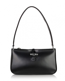 Chic shoulder bag in grained leather with single shoulder strap and silver-tone hardware. Top-zip closure with signature pull and front toggle. Two interior pockets. Signature embossed horse at the front. Logo lining. Chic shoulder bag in grained leather with single shoulder strap and silver-tone hardware. Top-zip closure with signature pull and front toggle. Two interior pockets. Signature embossed horse at the front. Logo lining.