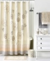 A breath of fresh air. Martha Stewart Collection revives your bathroom in carefree style with this Calendula shower curtain hooks, featuring a mosaic tile design with modern floral accents. Finished in soothing, neutral tones.