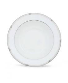An art deco inspired design, platinum trim and metallic dots lend the Westerly Platinum soup bowl sophisticated polish. This versatile collection perfectly coordinates with a variety of stemware and table linens. Qualifies for Rebate An art deco inspired design, platinum trim and metallic dots lend the Westerly Platinum soup bowl sophisticated polish. This versatile collection perfectly coordinates with a variety of stemware and table linens. Qualifies for Rebate