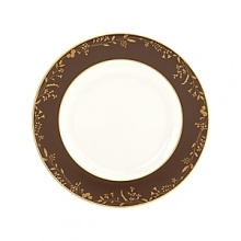 The luscious chocolate and gold motif of Golden Bough is a glamorous addition to the dinner table. Bold and alluring, each piece is graced with the delicate design of golden leaves. The very romantic twirl of the vine and leaves showcases Lenox artistry at its finest. The luscious chocolate and gold motif of Golden Bough is a glamorous addition to the dinner table. Bold and alluring, each piece is graced with the delicate design of golden leaves. The very romantic twirl of the vine and leaves showcases Lenox artistry at its finest.