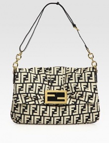 Signature canvas design crafted in a slouchy shape with a center goldtone logo clasp. Chain and leather adjustable shoulder strap, 12-14 dropMagnetic front-flap closureOne inside zip pocketLinen lining13½W X 8½H X 2DMade in Italy Signature canvas design crafted in a slouchy shape with a center goldtone logo clasp. Chain and leather adjustable shoulder strap, 12-14 dropMagnetic front-flap closureOne inside zip pocketLinen lining13½W X 8½H X 2DMade in Italy