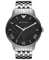 Embrace the classics with this stainless steel timepiece from Emporio Armani.