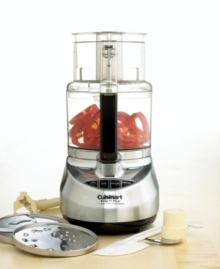 Top chopper. Cuisinart's 11-cup food processor powers through virtually any ingredient with stainless steel style – from lightning-fast chopping/slicing to mixing the ideal dough – shortening prep time so you can concentrate on the cooking at hand. Three-year limited warranty. Model DLC-2011CHB. Top chopper. Cuisinart's 11-cup food processor powers through virtually any ingredient with stainless steel style – from lightning-fast chopping/slicing to mixing the ideal dough – shortening prep time so you can concentrate on the cooking at hand. Three-year limited warranty. Model DLC-2011CHB.