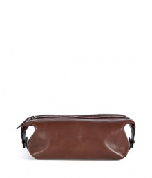 Stash away your travel essentials in Ralph Laurens classic brown leather dopp kit - Embossed logo detailing on front and sides, push-stud detailed side tabs double as carrying handles, top zip, inside zippered back wall pocket - Tuck into chic luggage or duffle bags for trips to the gym Stash away your travel essentials in Ralph Laurens classic brown leather dopp kit - Embossed logo detailing on front and sides, push-stud detailed side tabs double as carrying handles, top zip, inside zippered back wall pocket - Tuck into chic luggage or duffle bags for trips to the gym