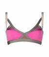 Spearheading the innerwear-as-outerwear trend, VPLs easy to layer pieces offer a fashion-forward alternative to lingerie - Two-tone multi-strap front with multicolored soft half-cups, adjustable straps - Pair with matching panties for stylish lounging or under a low-cut sleeveless top