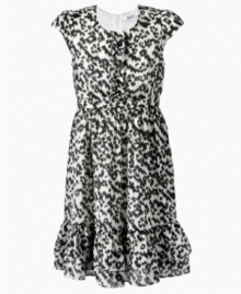 Pretty pattern. She'll love the unique animal print on this black-and-white Roseland dress from DKNY. Pretty pattern. She'll love the unique animal print on this black-and-white Roseland dress from DKNY.
