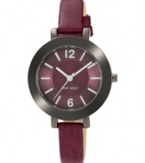 Deep purple hues finish off this casual watch from Nine West.