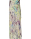 With a relaxed take on the classic column dress, this printed gown from Matthew Williamson brings a fresh approach to black tie - Strapless, fitted silhouette, sheer cascading draped overlay, all-over artful print, maxi length, concealed back zip closure - Wear with metallic sandals and a studded clutch