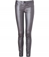 Get the trend-right look of the moment in these ultra-chic coated jean leggings from Rag & Bone - Five-pocket styling, extra skinny leg, comfortable mid-rise cut - Extra form-fitting - Pair with everything from modern knits and ankle boots to feminine tops and heels