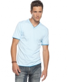 Paired with your favorite jeans, this classic INC International Concepts v-neck t-shirt gives you just the right amount of edge for your everyday wear. Paired with your favorite jeans, this classic INC International Concepts v-neck t-shirt gives you just the right amount of edge for your everyday wear.
