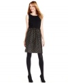 NY Collection's new dress is festive with a skirt full of metallic dots and a chic solid bodice.