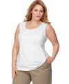 Charter Club's plus size tank top is a must-have layering basic for all your jackets and cardigans.