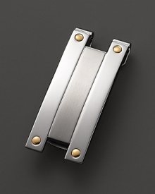 Bright 18K. gold enhances the gleam of sterling silver. By Dolan & Bullock. Bright 18K. gold enhances the gleam of sterling silver. By Dolan & Bullock.