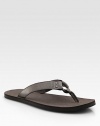 Classic thong design with signature woven-pattern footbed.Leather upperRubber soleMade in Italy