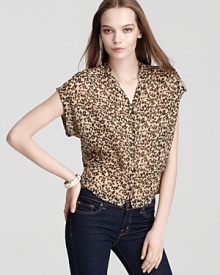 Dolce Vita Blouse - Jacelyn Silk Leopard Print