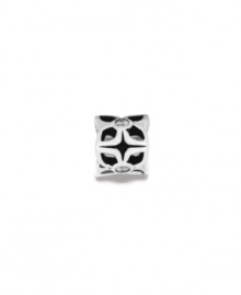 An open-cut floral geometric pattern in sterling silver adds vibrant life to this sweet bead. Donatella is a playful collection of charm bracelets and necklaces that can be personalized to suit your style! Available exclusively at Macy's. An open-cut floral geometric pattern in sterling silver adds vibrant life to this sweet bead. Donatella is a playful collection of charm bracelets and necklaces that can be personalized to suit your style! Available exclusively at Macy's.