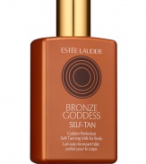 Give yourself a heavenly, sun-kissed tan with Bronze Goddess Golden Perfection Self-Tanning Milk for Body. This light, milky lotion glides on effortlessly and dries quickly, leaving a radiant glow. Advanced tan-perfecting technology is proven to deliver your most natural-looking shade ever, with color starting to develop in under an hour. Color deepens with repeated use. Light beachy scent. Bring out the bronze goddess in you. 5 oz. 