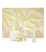 Experience dramatic results with this moisturizing eye collection. Eye Contour Balm Anti-Wrinkle, a velvety balm that hydrates eye area skin, dramatically improves texture and promotes resilience to counteract visible signs of aging. Set includes: Eye Contour Balm Anti-Wrinkle full size, 0.5 oz.; Gentle Cleansing Foam, 0.7oz.; Gentle Balancing Lotion, 1 oz.; La Crème, 0.07oz. and le coton 5 pcs. Made in Japan. 