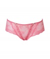 Stylish panty in fine, pink synthetic - Particularly comfortable thanks to the stretch content - Artistry model by designer and supermodel Elle MacPherson - Trendy culotte style with a comfortable, wide hipband - Luxurious lace look - Wiith a fine satin band running through and cute little bows - Perfect, snug fit - Stylish, sexy, seductive - Fits under (almost) all outfits