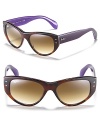 The classic wayfarer gets a retro look with a slight cat eye silhouette.