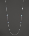 Stations of blue topaz sparkle on this sterling silver necklace from Ippolita.