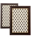 Braided or beaded, Rustic Vintage picture frames tell your story with a style that's timeless and sophisticated. Featuring mahogany-colored wood with flecks of gold and a fleur de lys backdrop.